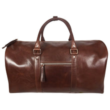 Load image into Gallery viewer, Sassora Premium Leather Brown Large Duffle Bag Without Wheels
