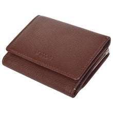 Load image into Gallery viewer, Sassora Genuine Leather Small Brown RFID Ladies Wallet (4 Card Slots)