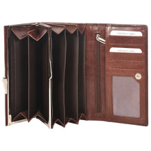 Load image into Gallery viewer, Sassora Genuine Leather Women Brown RFID Protected Purse (4 Card Holders)
