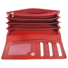 Load image into Gallery viewer, Sassora Genuine Leather Red RFID Protected Purse (5 Card Holders)
