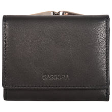 Load image into Gallery viewer, Sassora Genuine Leather Small Size Girls Black RFID Protected Wallet