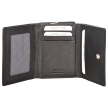 Load image into Gallery viewer, Sassora Genuine Leather Small Black RFID Protected Wallet for Women