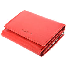 Load image into Gallery viewer, Sassora Genuine Leather Small Size Red RFID Protected Wallet (4 Card Holders)
