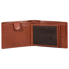 Load image into Gallery viewer, Sassora Genuine Leather Medium Brown RFID Bi-Fold Men&#39;s Wallet
