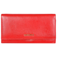 Load image into Gallery viewer, Sassora Premium Leather Medium Size Red RFID Protected Women Purse