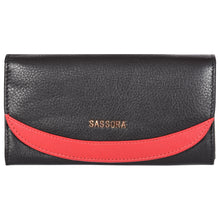 Load image into Gallery viewer, Sassora Genuine Leather Medium Size RFID Protected Women Purse