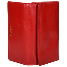 Load image into Gallery viewer, Sassora Genuine Leather Medium Size Red RFID Protected Women Purse
