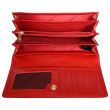 Load image into Gallery viewer, Sassora Genuine Leather Medium Size Red RFID Protected Women Purse
