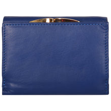 Load image into Gallery viewer, Sassora Genuine Leather Small Blue RFID Protected Women Wallet
