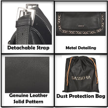 Load image into Gallery viewer, Sassora Genuine Premium Leather Black Shoulder Bag For Girls
