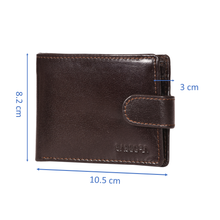 Load image into Gallery viewer, Sassora Genuine Leather Medium Brown RFID Protected Men Wallet (3 Card Slots)