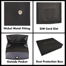 Load image into Gallery viewer, Sassora Genuine Leather Medium Size Black RFID Protected Ladies Wallet
