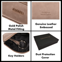 Load image into Gallery viewer, Sassora Genuine Leather Unisex Beige Key Case
